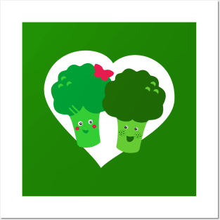 Broccoli in Love Posters and Art